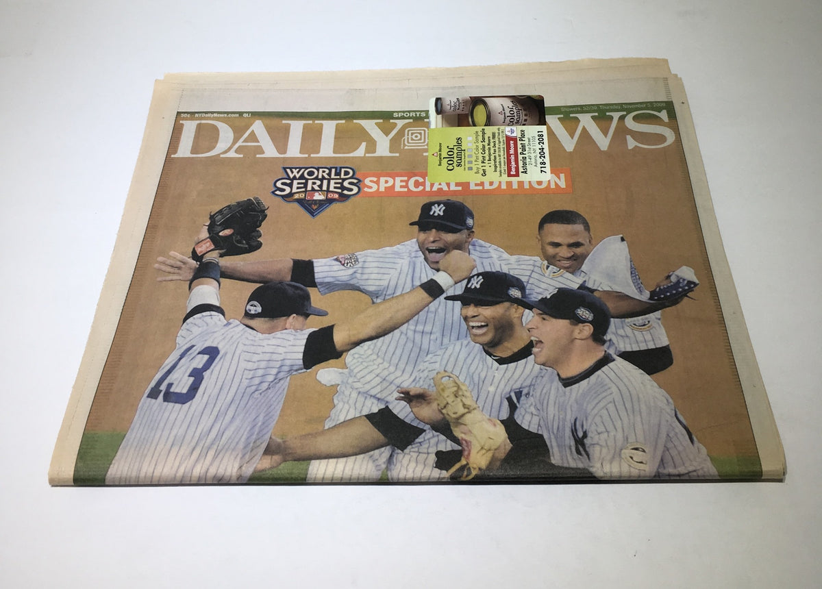 Cover of the New York Daily News: Nov 5, 2009 Special Edition 27th Heaven showcasing a celebration by New York Yankees players after the World Series victory.