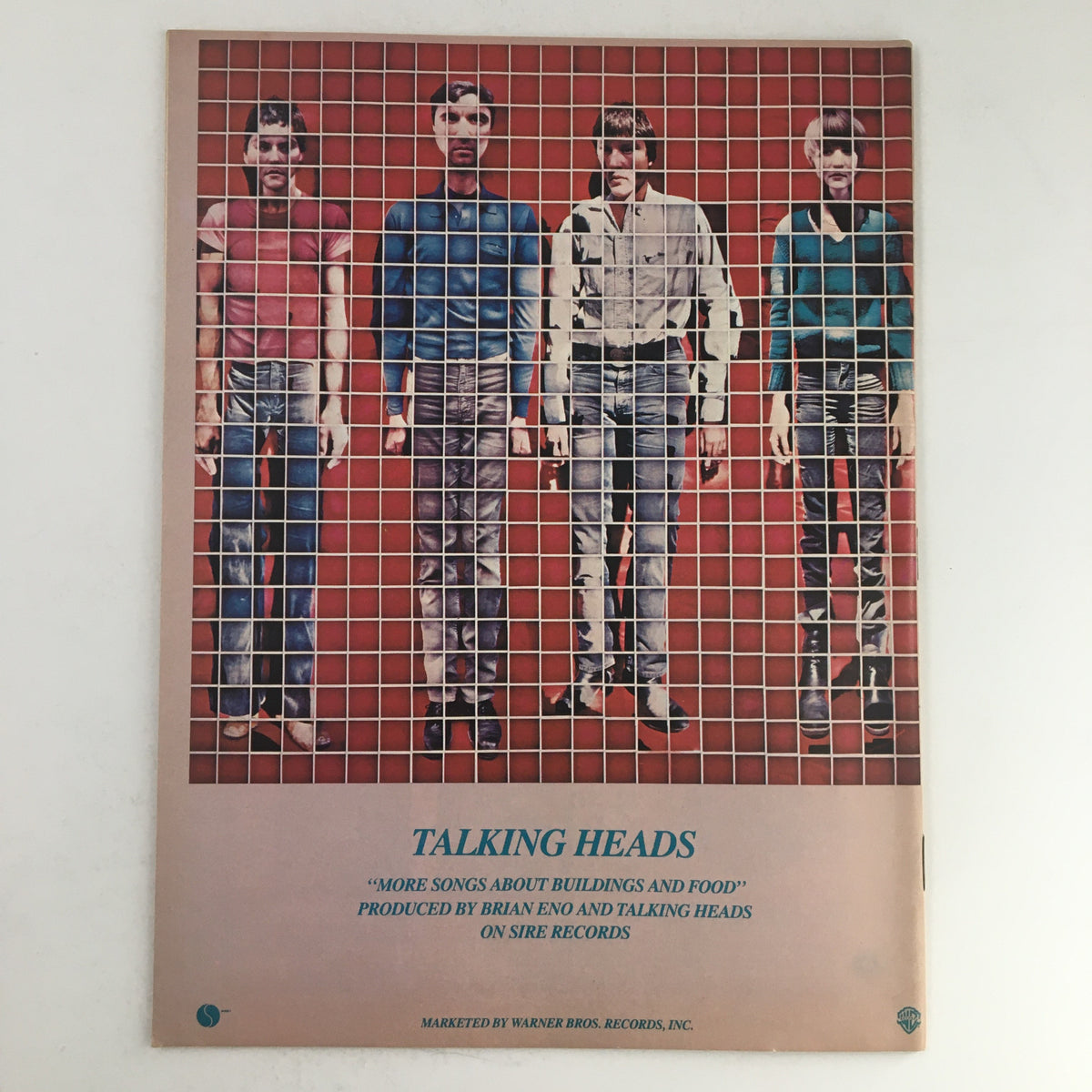Back cover of Circus Magazine August 31 1978 showcasing a Talking Heads promotional image, complementing the magazine's focus on iconic rock music of the era.