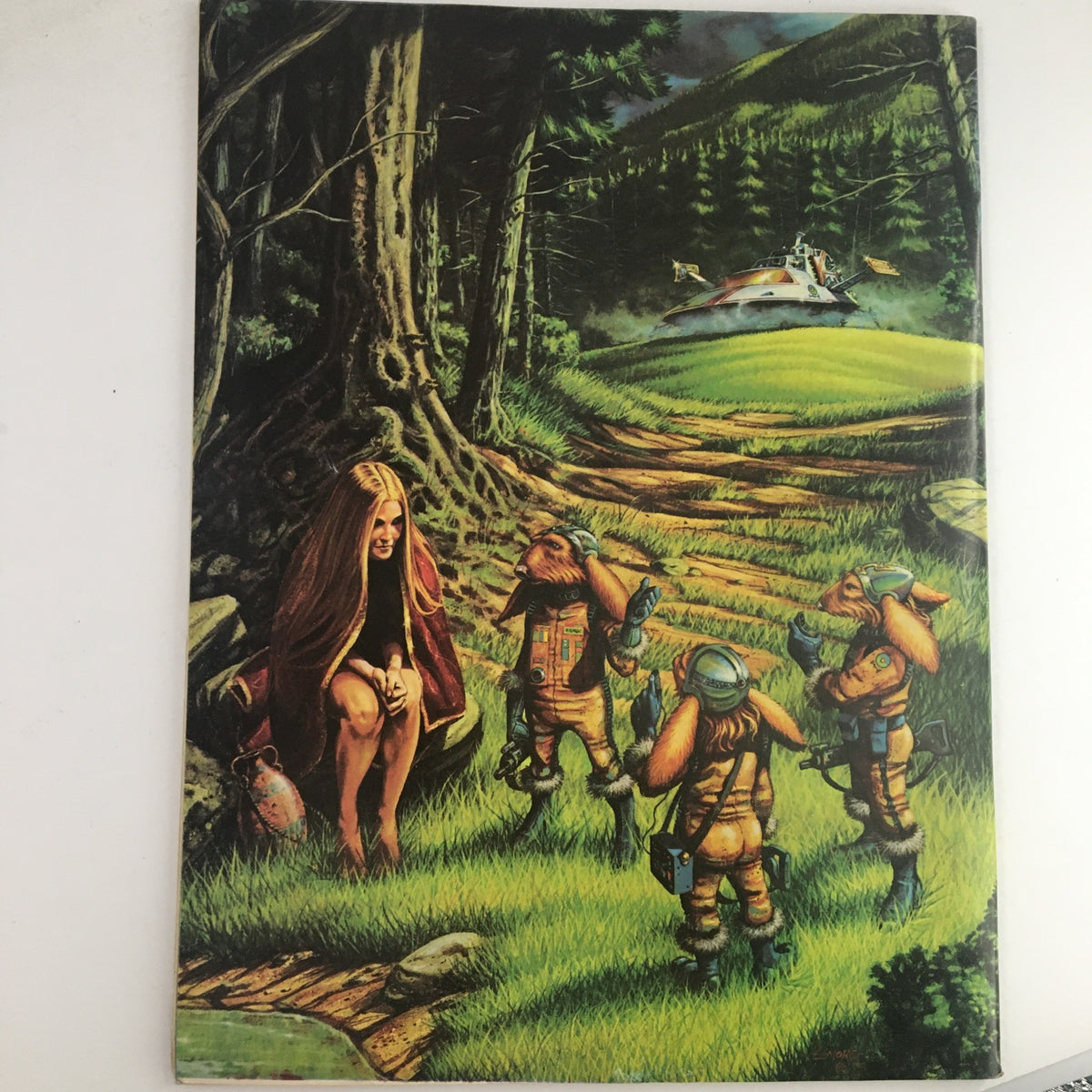 Heavy Metal Fantasy Magazine April 1979 - Cover art depicting a fantasy scene with characters in a lush green forest, reflecting the imaginative themes found in the 'New Tales of the Arabian Nights'.