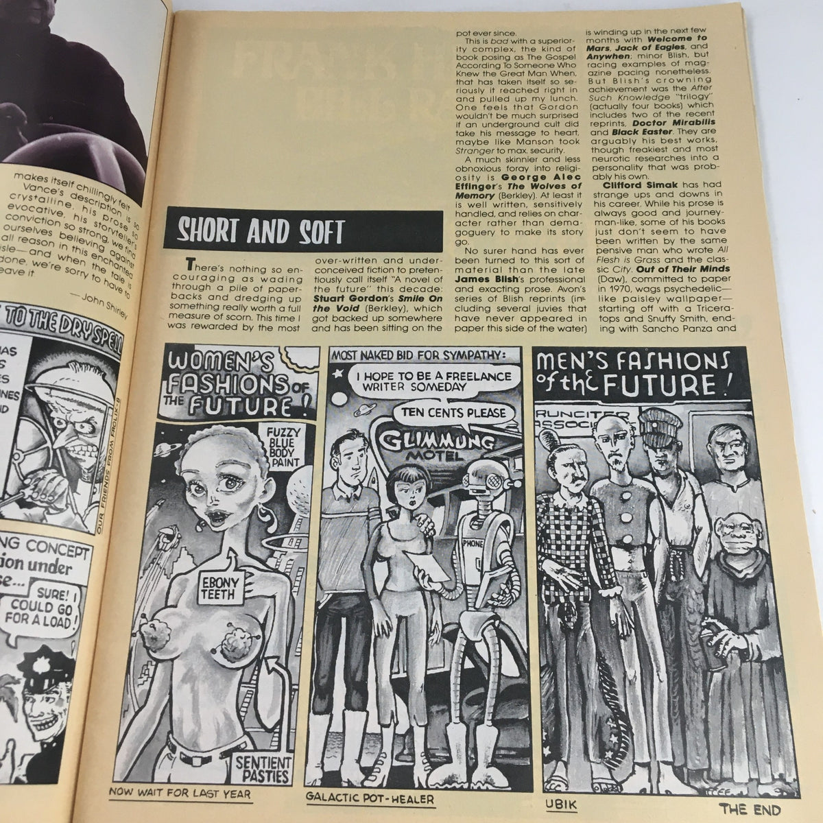 Short comic strip titled 'Women's Fashions of the Future' from Heavy Metal Magazine, September 1983, showcasing futuristic artwork and humor.