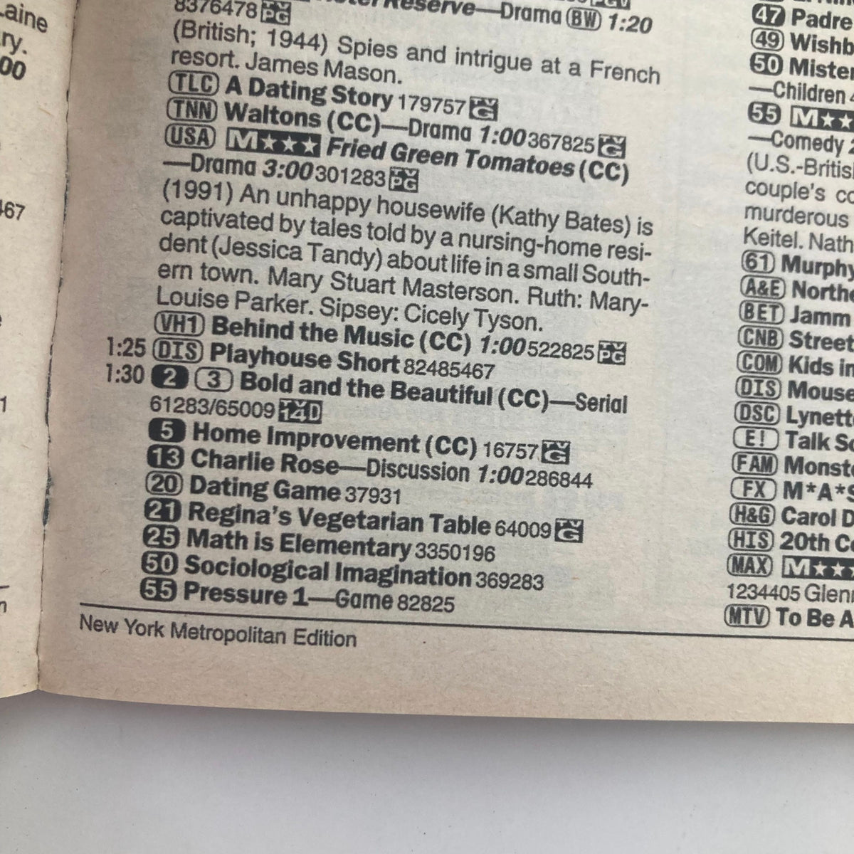 Inside page of TV Guide Magazine May 13 2000 displaying the television schedule and programming details, capturing a snapshot of early 2000s TV culture.