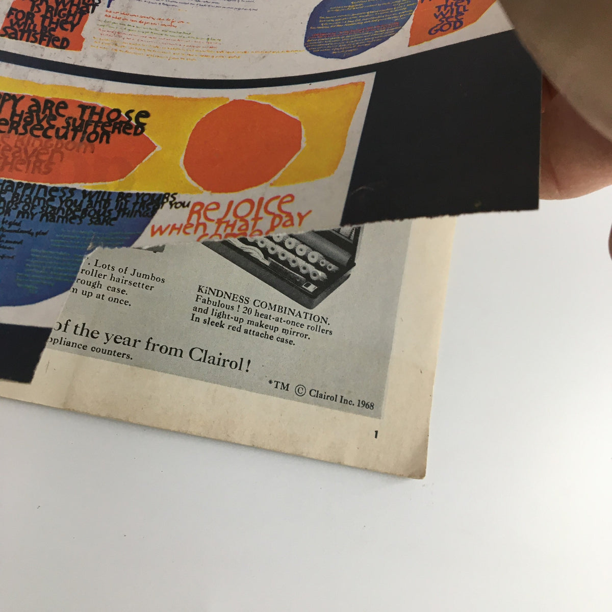Inside page of The Saturday Evening Post from December 28, 1968 to January 11, 1969, showing colorful artwork and text related to Johnny Unitas, emphasizing the magazine's vintage appeal.