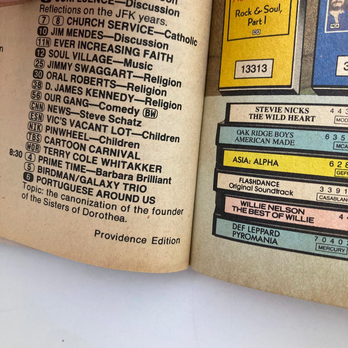 Interior page of TV Guide Magazine January 7, 1984 listing TV shows including 'Terry Cole Whitakker' and 'Cartoon Carnival', from the Providence Edition.