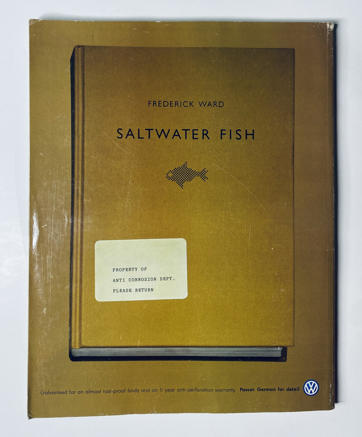Back cover of Car Magazine June 1999, displaying the title 'Saltwater Fish' by Frederick Ward with a VW logo.