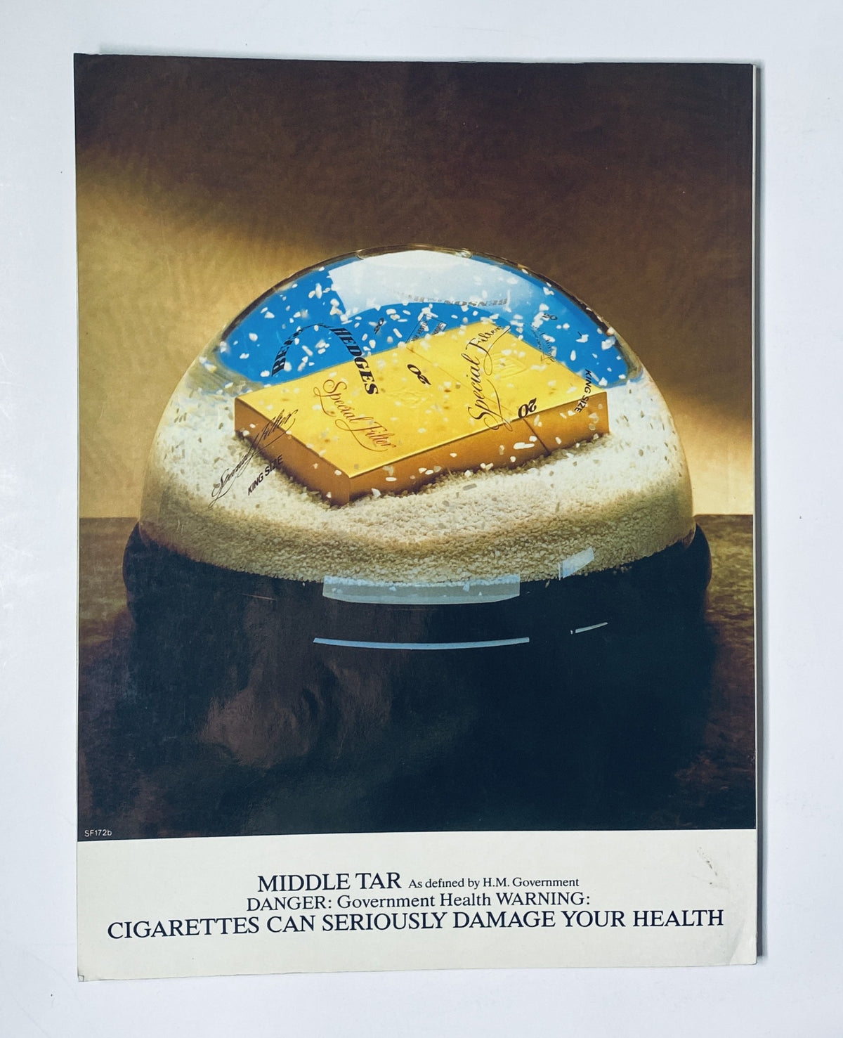 Advertisement page from CAR Magazine January 1986 with health warning about cigarettes, emphasizing the dangers of middle tar.