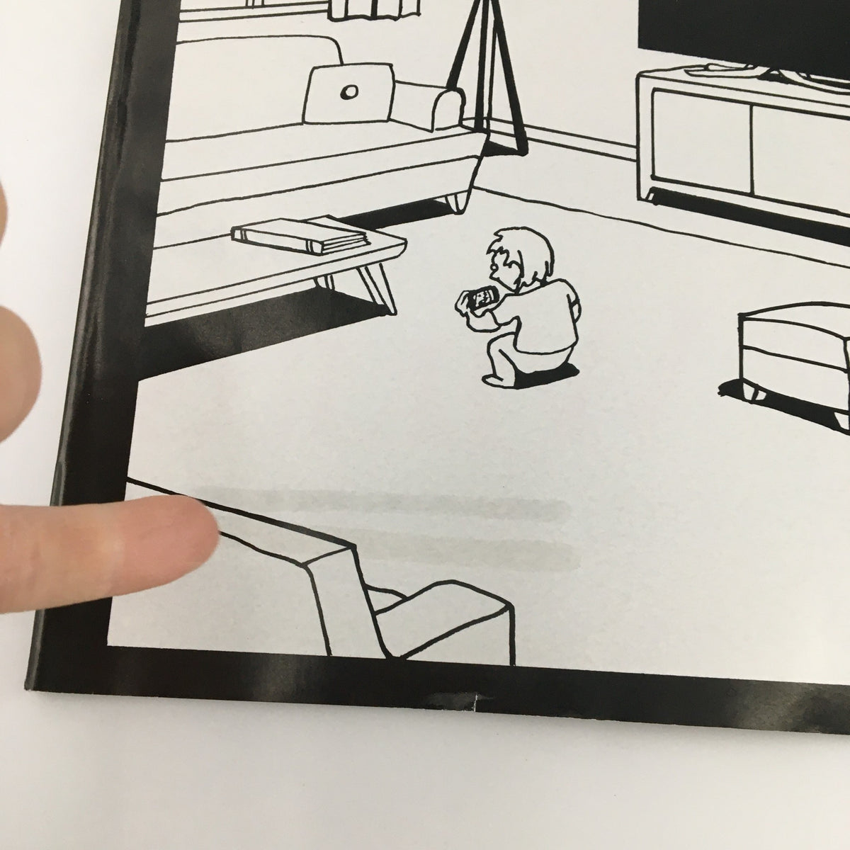 The New Yorker September 4 2017 Full Magazine Theme Cover by Bruce Eric Kaplan featuring a minimalist illustration depicting a child playing in a modern living room.