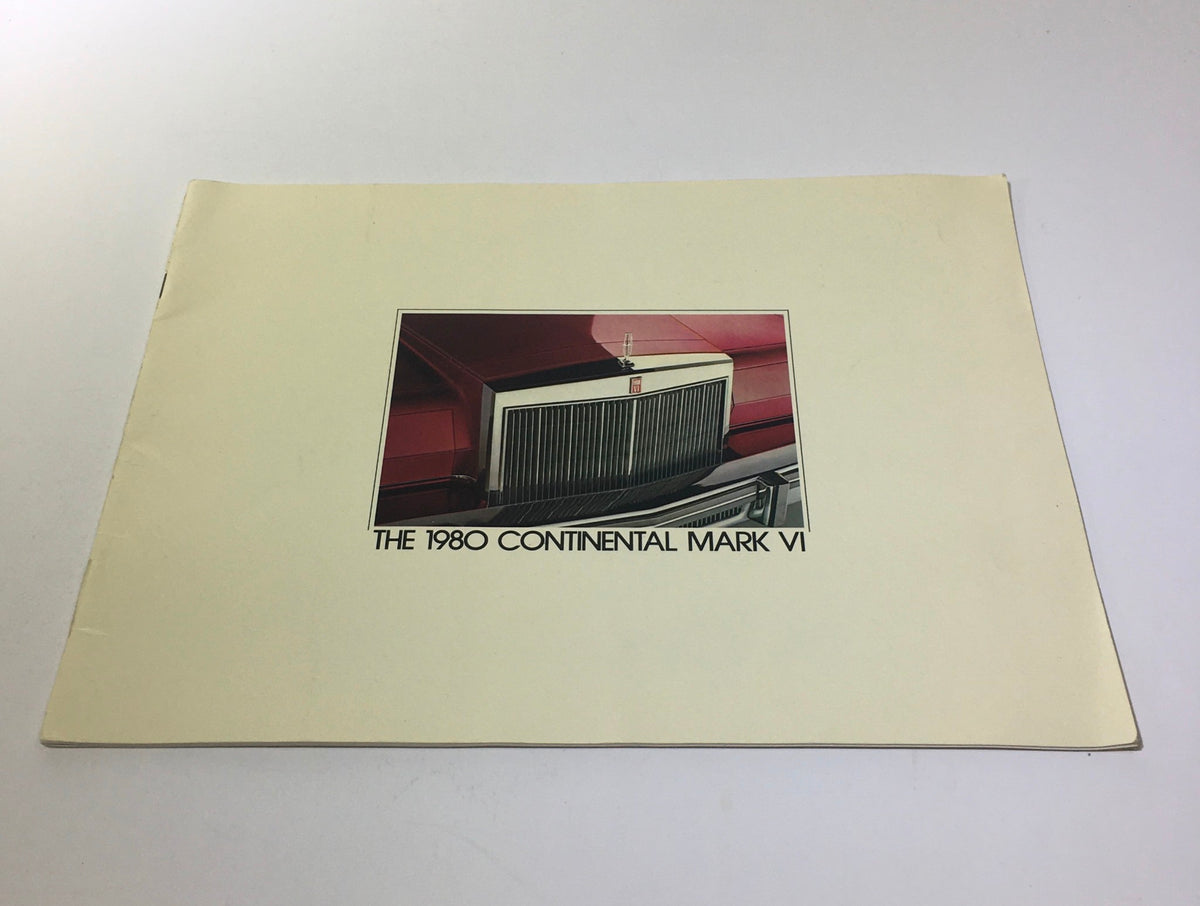 Cover of the 1980 Pucci Designer Continental Series Mark VI Car Sale Brochure featuring a close-up of the car's front grille.