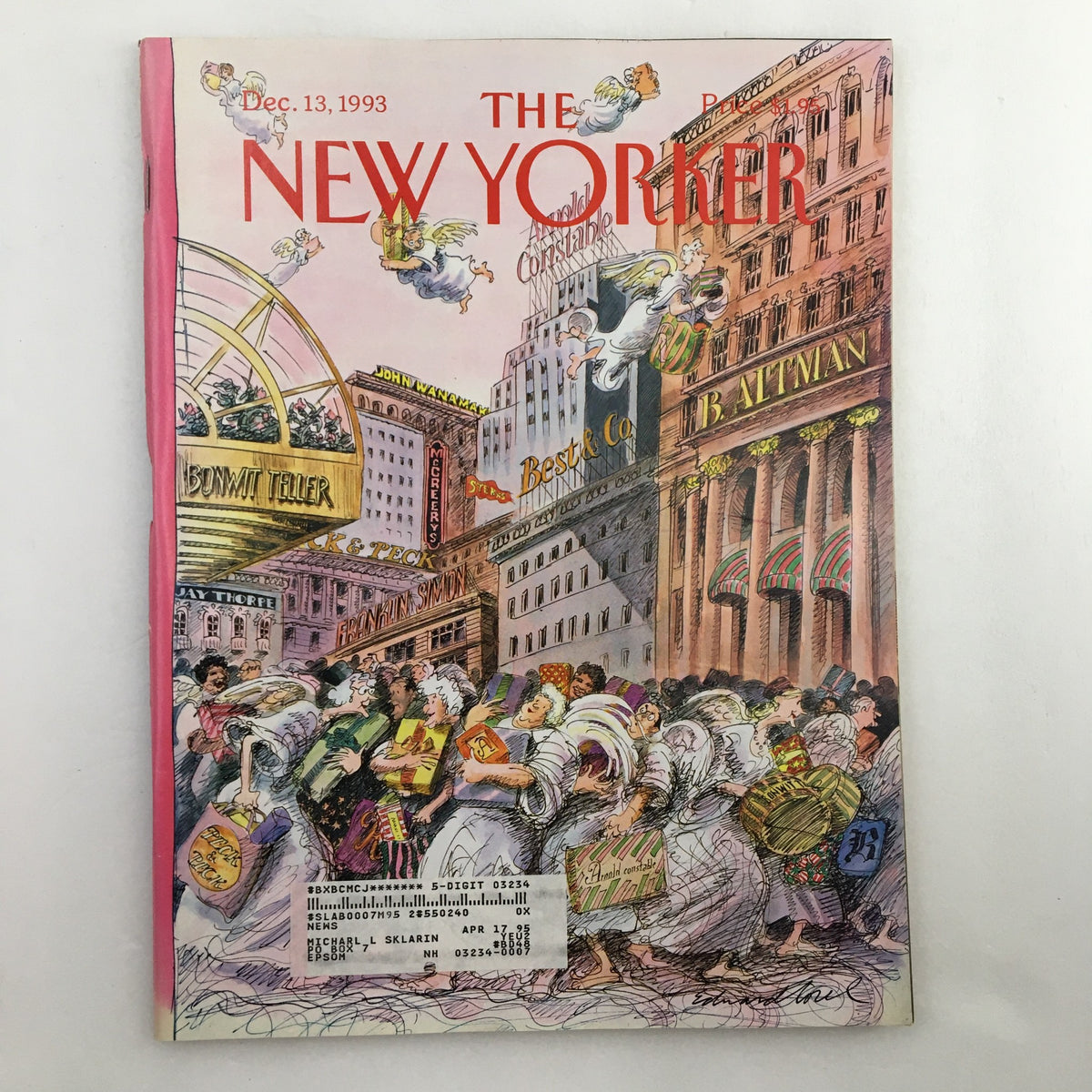 The New Yorker Full Magazine December 13 1993 Even the Late Shop Early E. Sorel