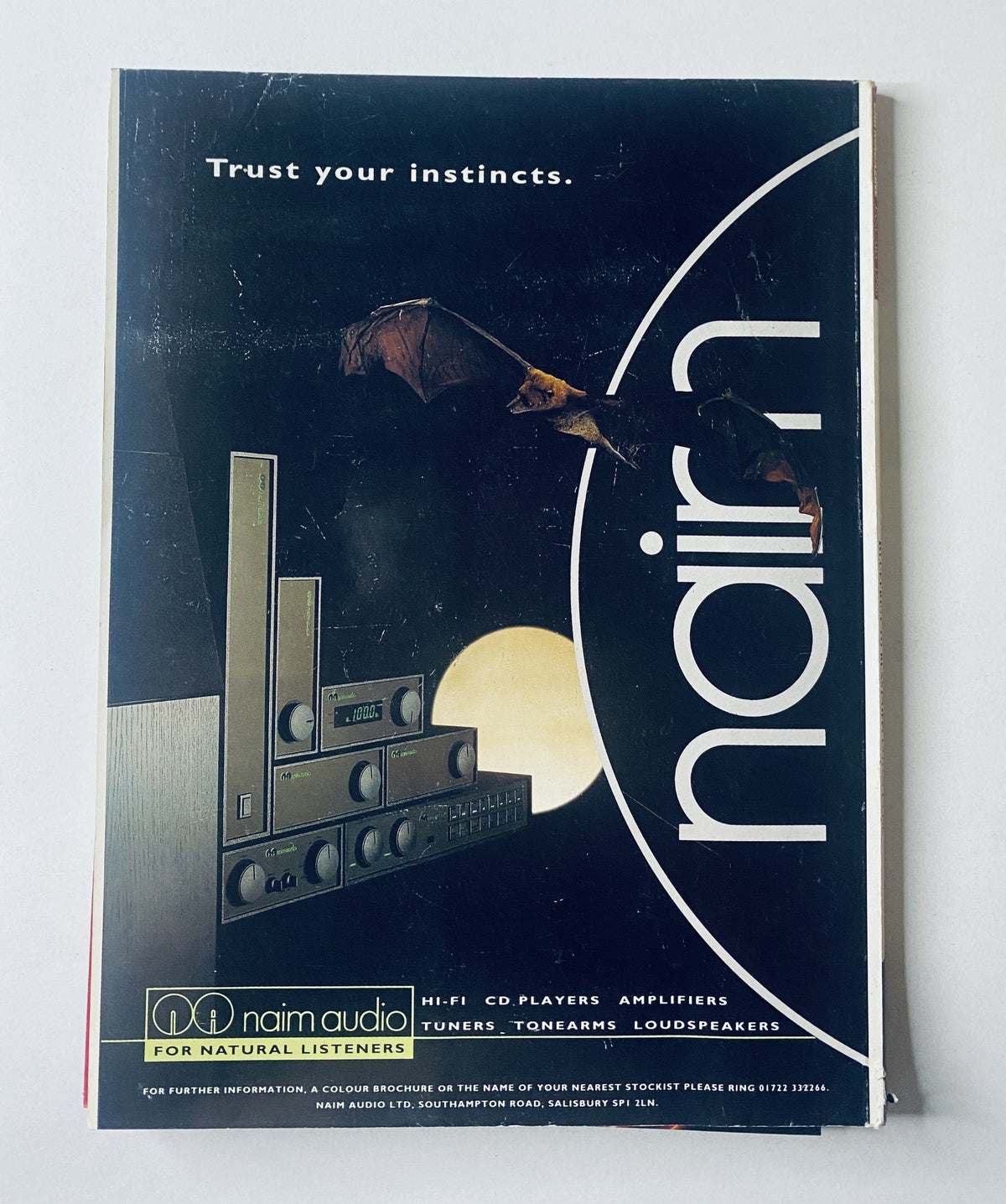 Advertisement for Naim Audio in Car Magazine January 1996, promoting audio equipment like CD players and amplifiers.