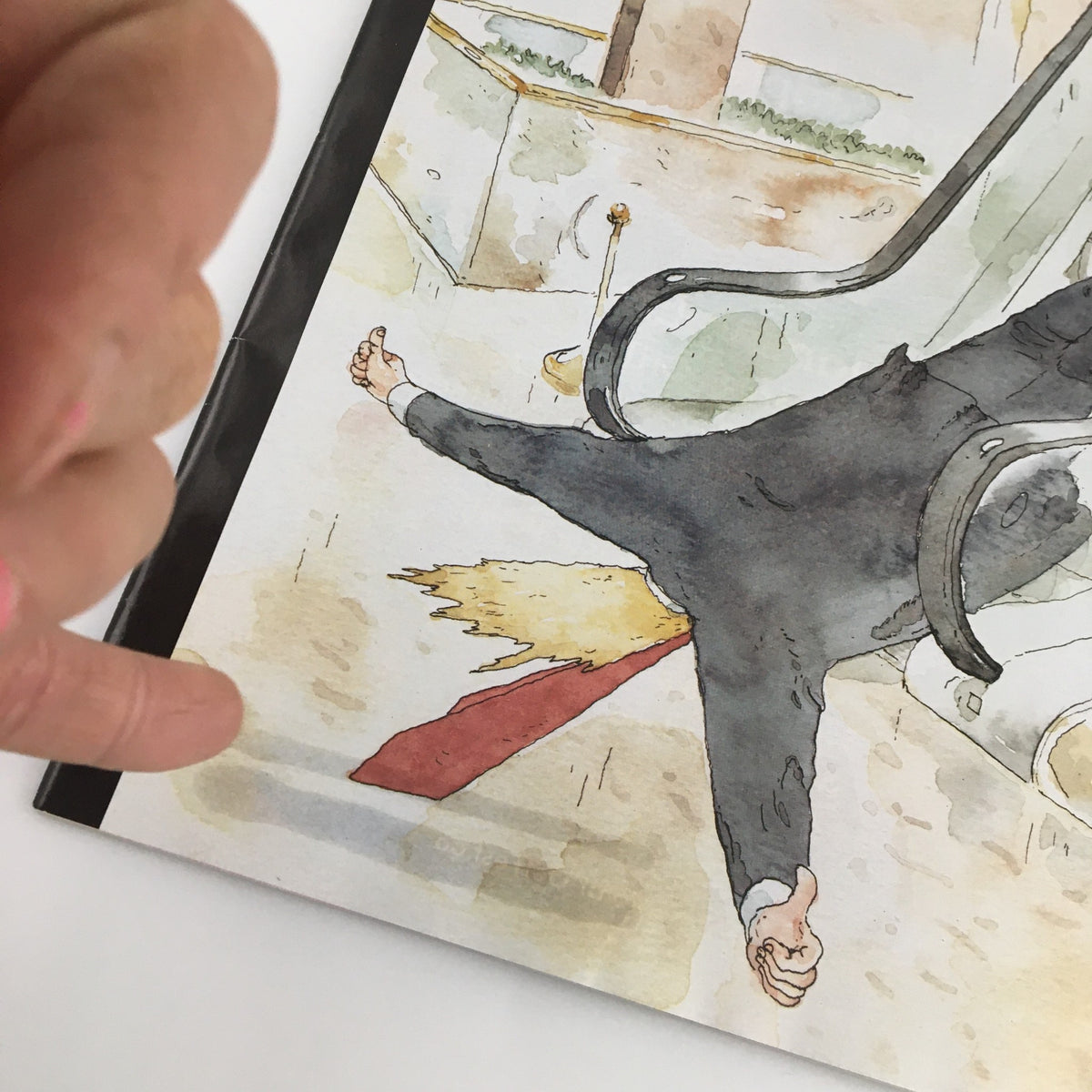 Artwork from The New Yorker July 30 2018 magazine cover by Barry Blitt, featuring a striking illustration with a character on the ground and a vibrant decorative background.