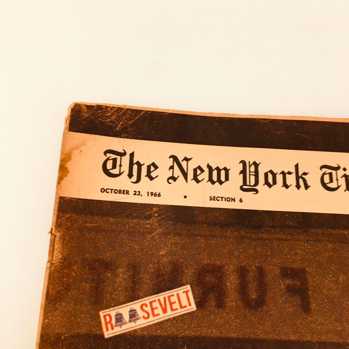 Cover of The New York Times Magazine from October 23, 1966, featuring the title and date at the top, showcasing its vintage appeal.