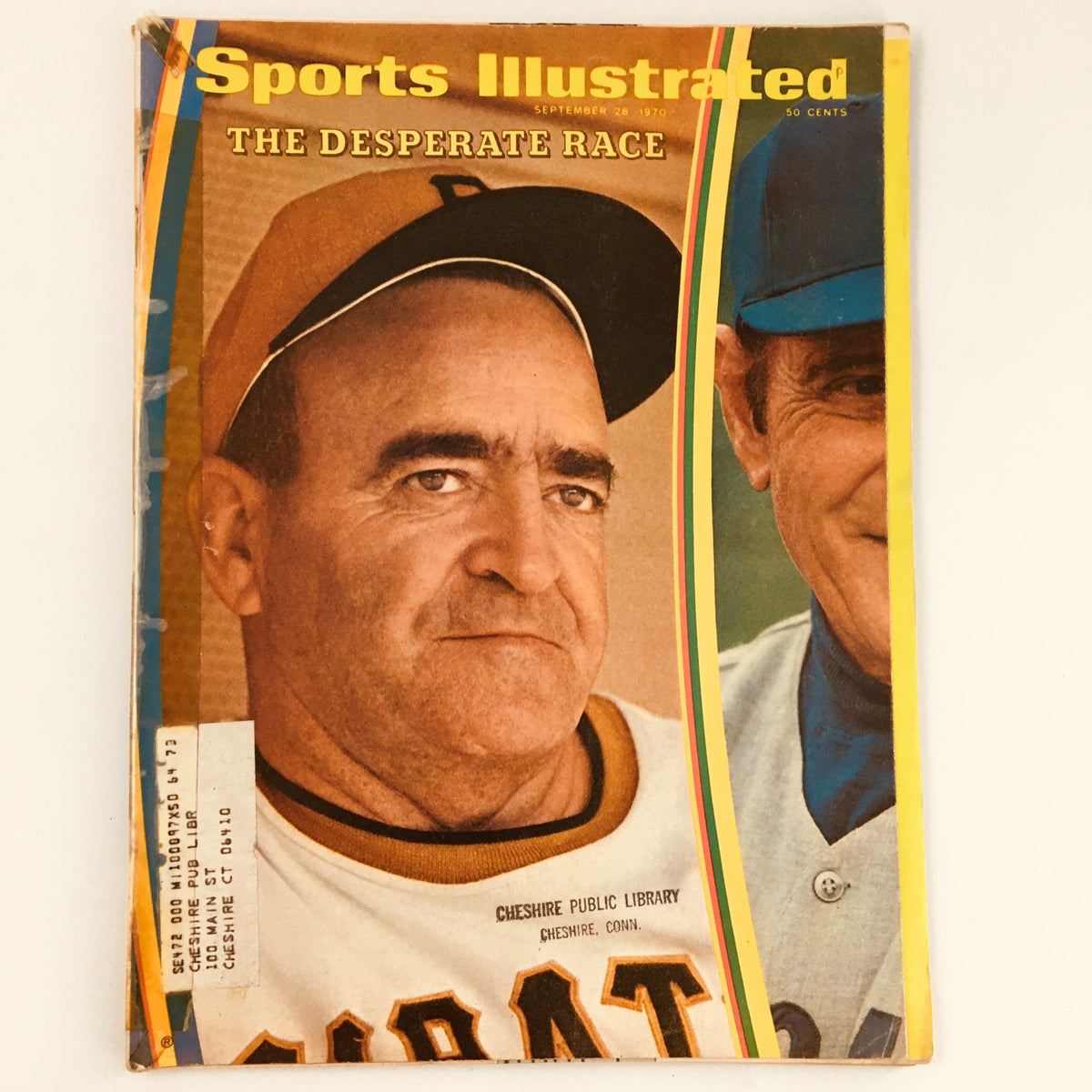 VTG Sports Illustrated Magazine September 28 1970 featuring a close-up of Danny Murtaugh, the Pittsburgh Pirates manager, highlighting the baseball season. This vintage magazine cover captures the spirit of sports journalism in the 1970s with vivid imagery and nostalgic appeal.