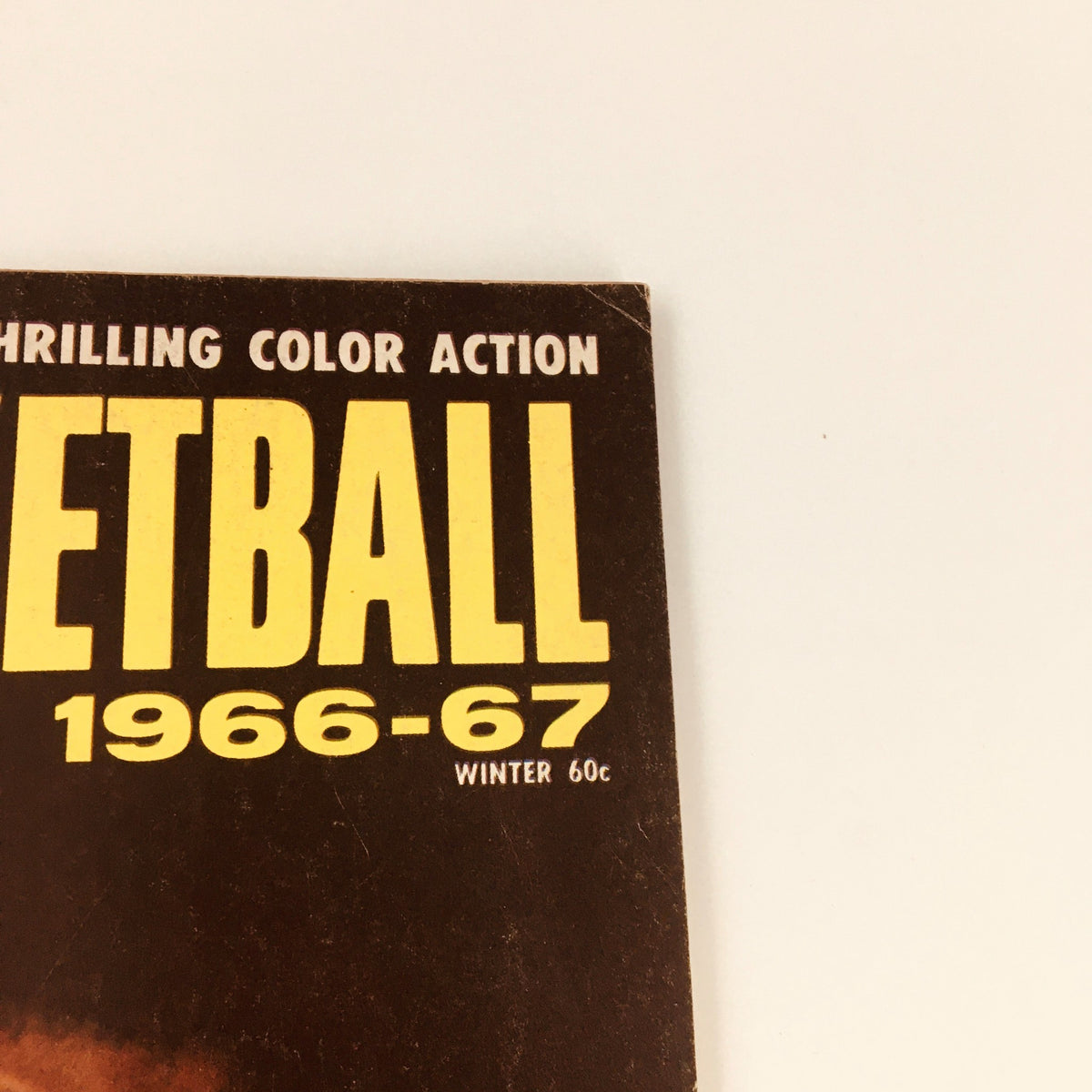 Title section of Pro Basketball Illustrated Magazine Winter 1966-1967 emphasizing the magazine's focus on basketball action and the year.