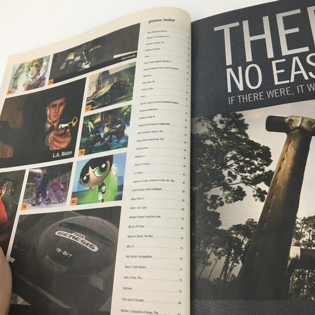 Image of the game index from Game Informer Magazine July 2011 Issue 219, displaying various titles including L.A. Noire and others, summarizing gaming highlights of the era.