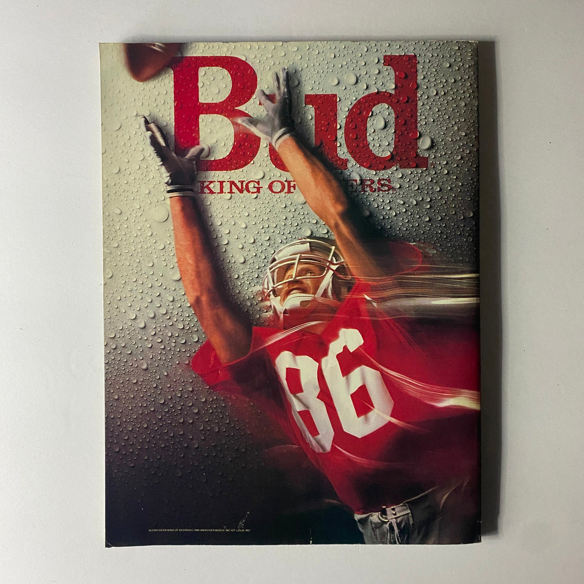 Back cover of Sports Illustrated November 15, 1989 Muhammad Ali Cover No Label VG, featuring an advertisement with a football player in action and promoting sports culture.