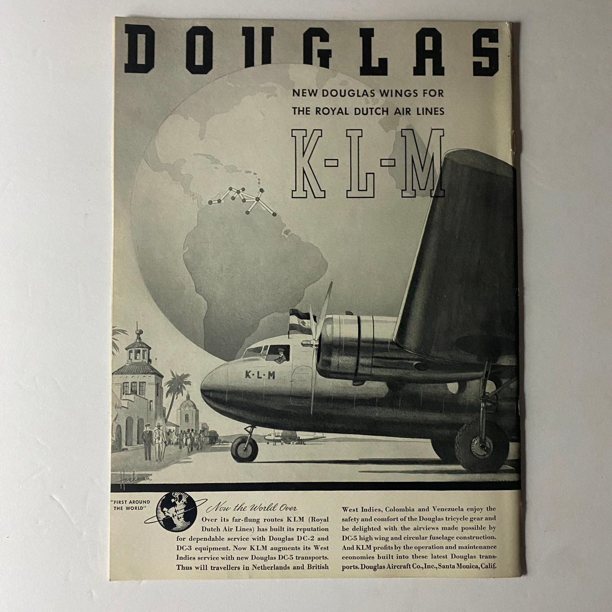Douglas Airview Magazine April 1940 Midnight to Dawn No Label VG