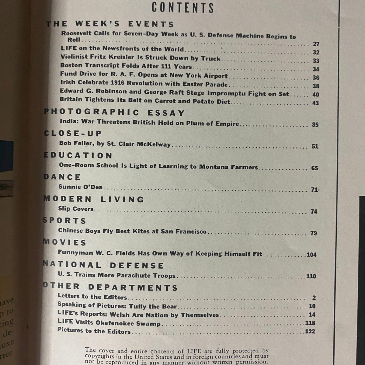 Life Magazine May 12, 1941 U.S. Army Parachutist Cover No Label