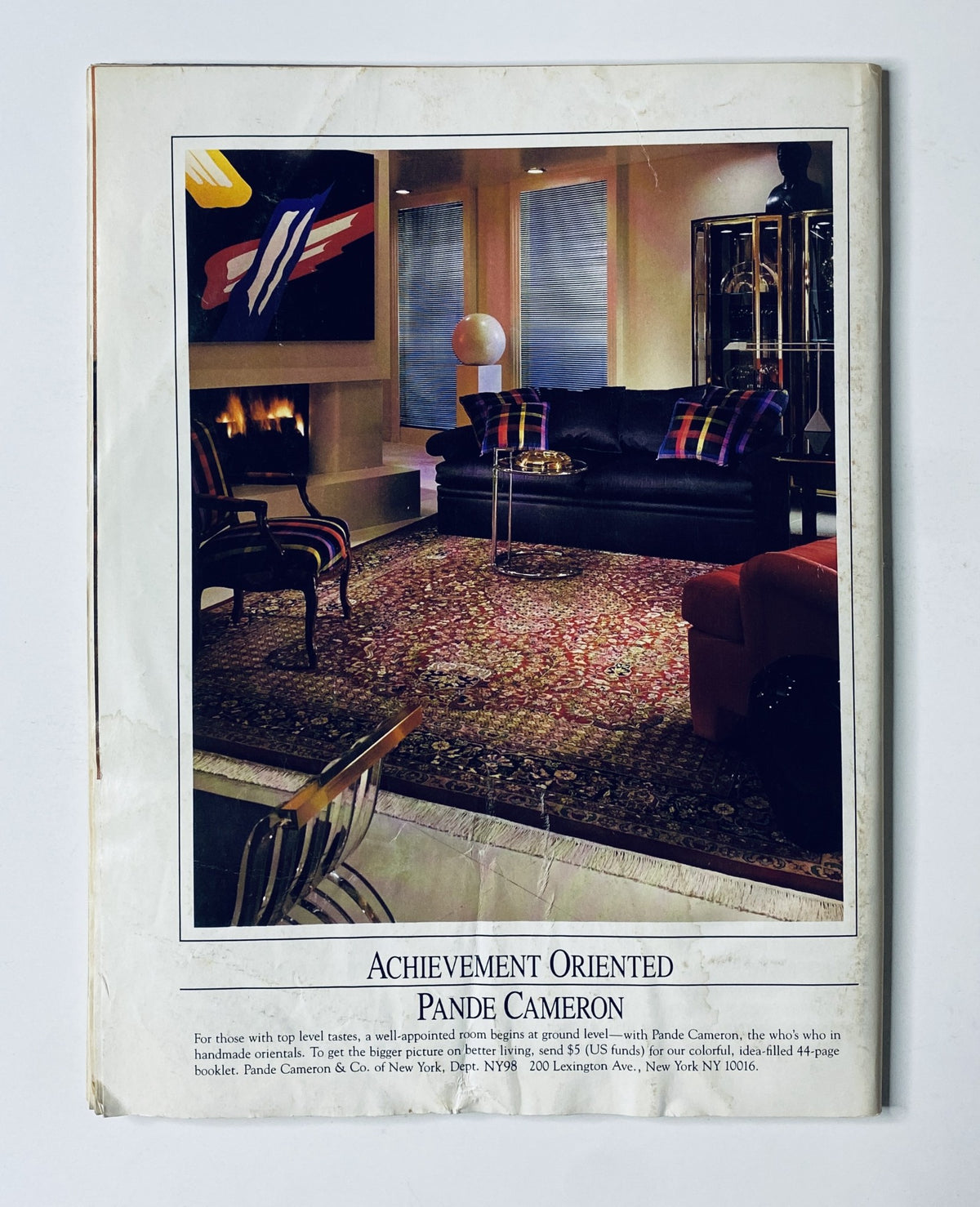 Cover image from The New Yorker Magazine, September 26, 1988, featuring the artwork of Charles Saxon, depicting a cozy living room with a colorful rug and modern furnishings, enhancing the theme of contemporary home design.