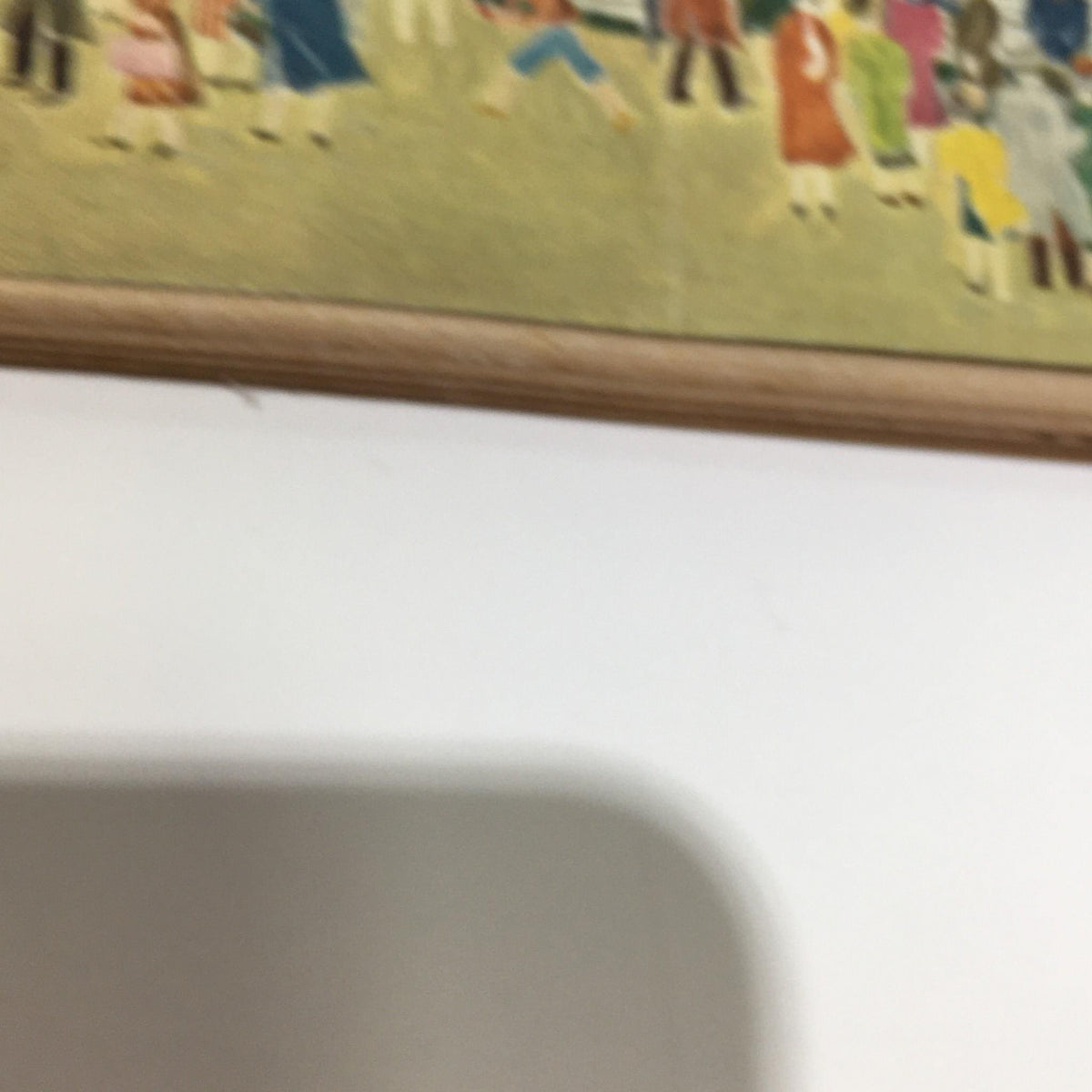 A close-up of artwork from The New Yorker magazine March 16, 1957, illustrating a colorful scene with people, adding to the magazine's cultural significance.