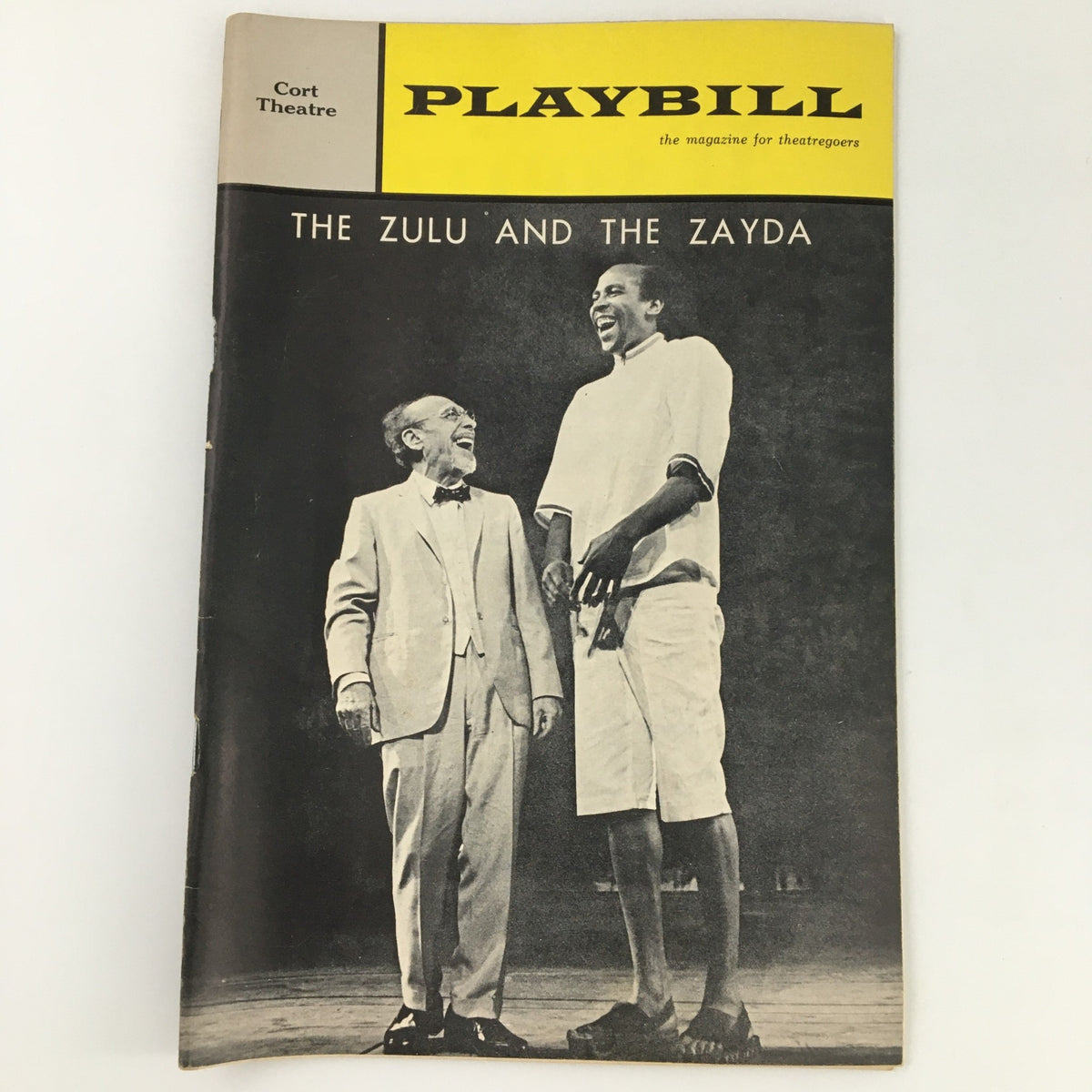 1965 Playbill for 'The Zulu and The Zayda' at Cort Theatre featuring the actors Louis Gossett and Joe Silver on the cover.