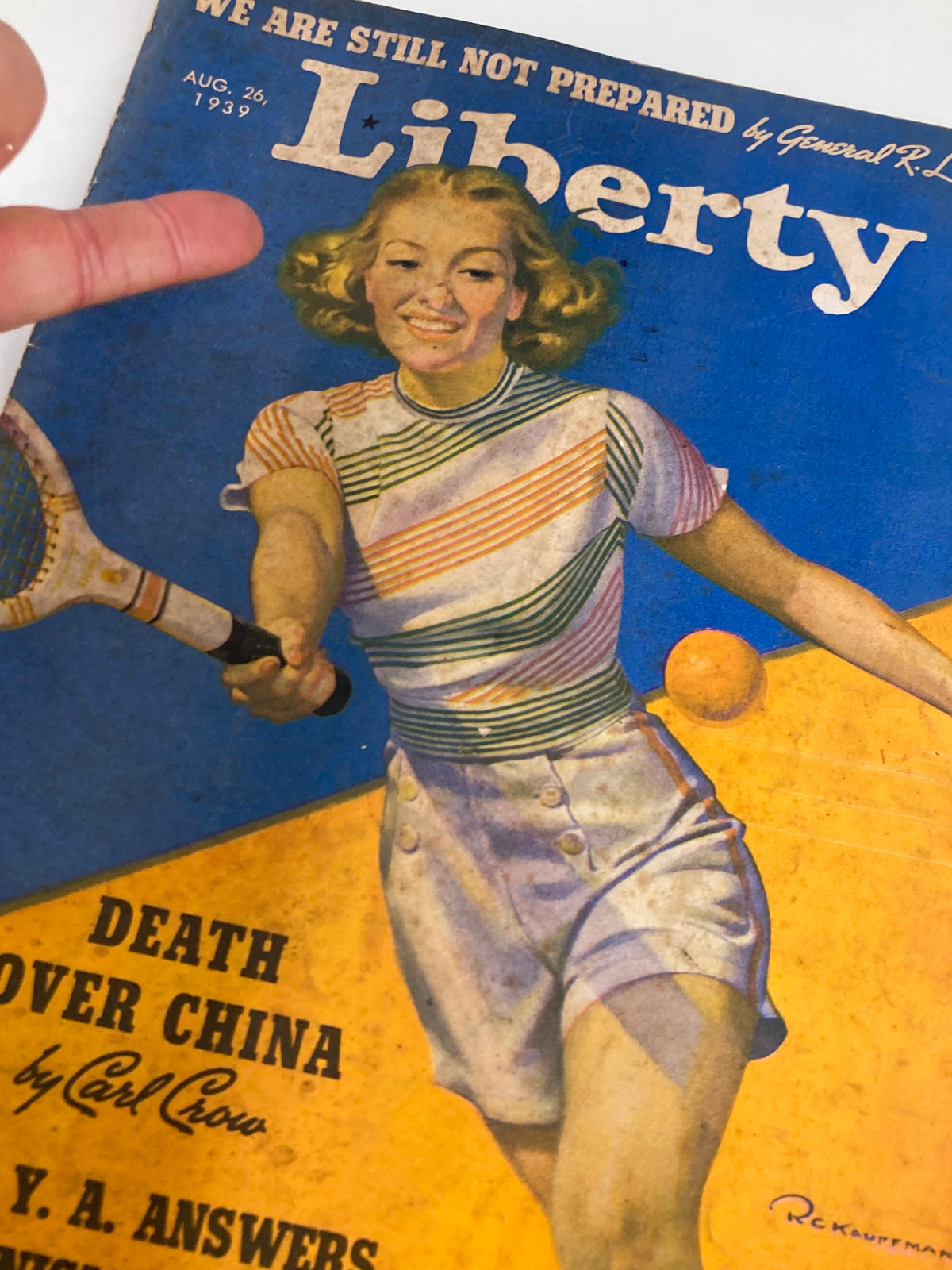 Vintage Liberty Magazine August 26 1939 Death Over China by Carl Crow No Label
