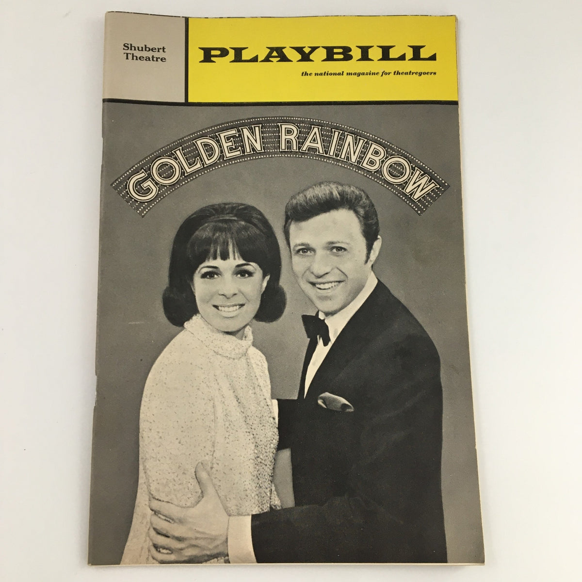 1968 Playbill from the Shubert Theatre featuring 'Golden Rainbow' with Steve Lawrence and Eydie Gorme on the cover.