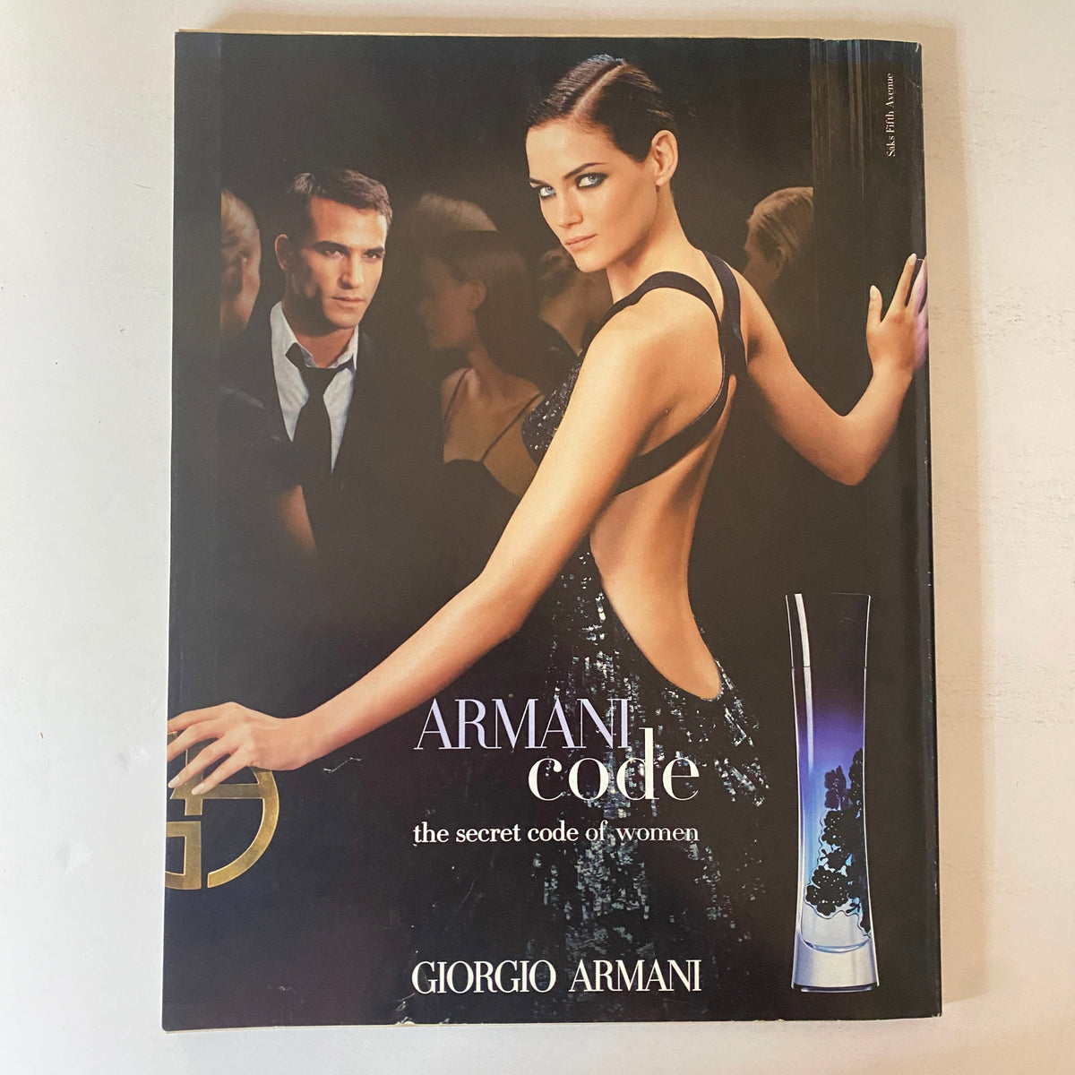 W Magazine May 2006 Meryl Streep and Lindsay Lohan Cover showcasing an advertisement for Armani Code featuring a model in elegant attire.