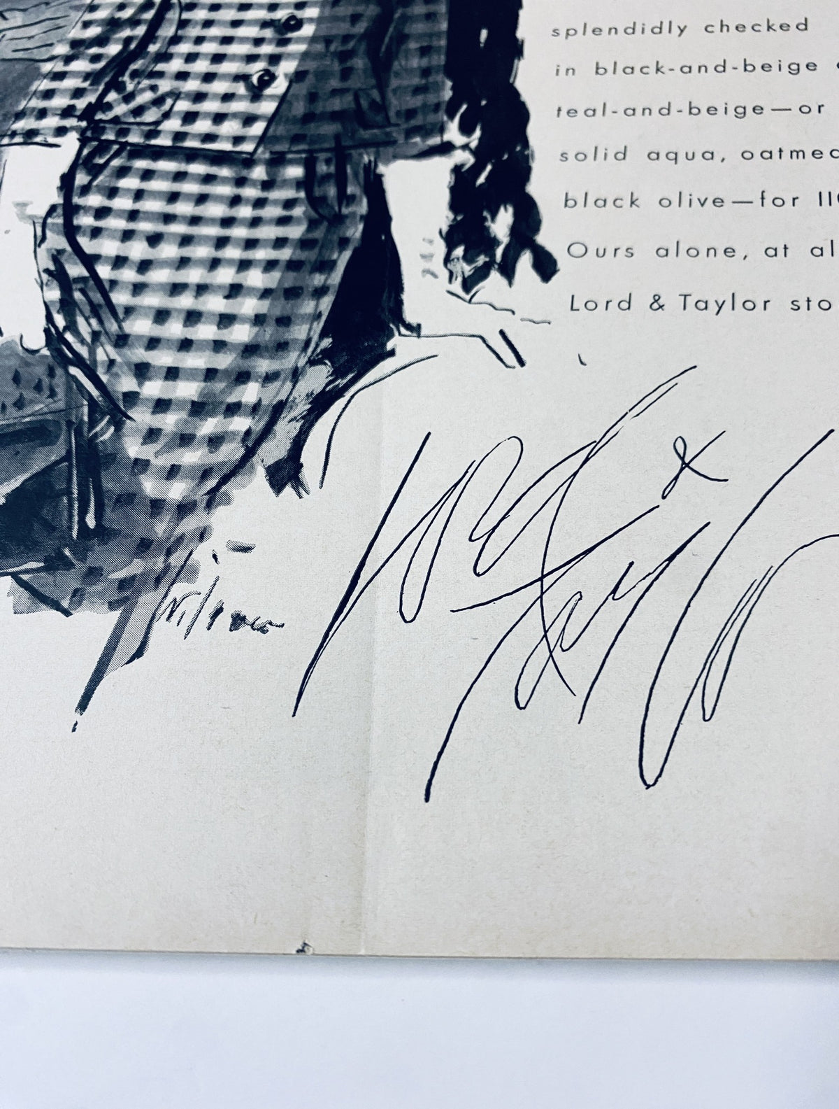 Close-up of a signature on a page from The New Yorker Magazine March 21, 1964, highlighting artistic elements and personal touches evident in the magazine's design.