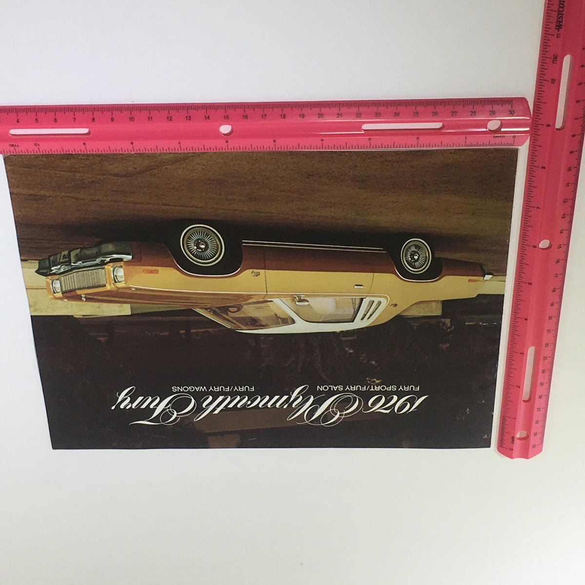 Vintage 1976 Plymouth Fury Fury Sport/Salon/Wagons 225-Cyl 318 V-8 Car Brochure showcasing the iconic design and specifications of the classic vehicle.
