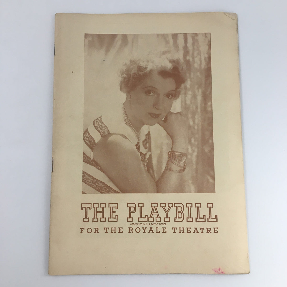 Cover of the 1947 Playbill for the Royale Theatre showcasing a vintage photograph.