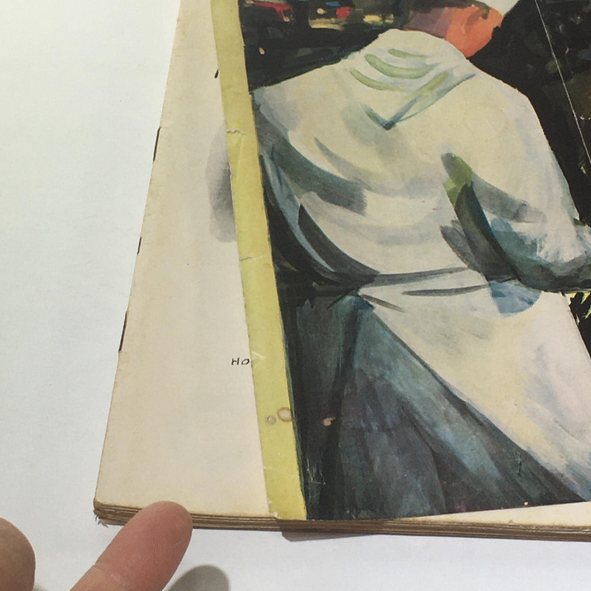 Close-up of the side of The New Yorker: March 7, 1959 magazine showing unique vintage characteristics.