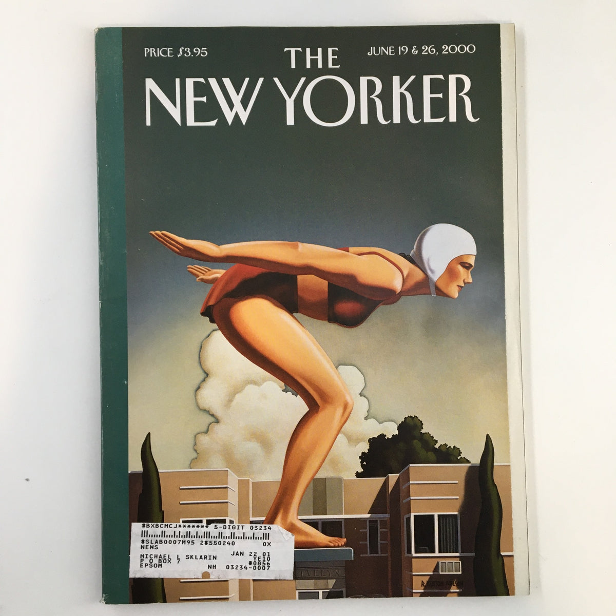 The New Yorker Full Magazine June 19, 2000 cover featuring a striking illustration of a diver and bold colors, representing the iconic publication.