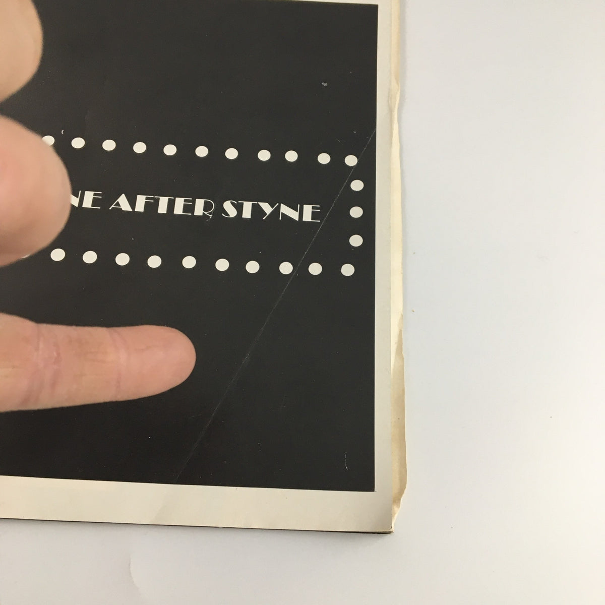 Close-up of the 1980 Showbill 'Styne After Styne', displaying minor creases and wear on the cover.