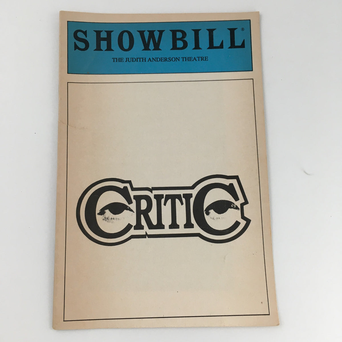 1988 Showbill 'Critic' Vintage Theatre