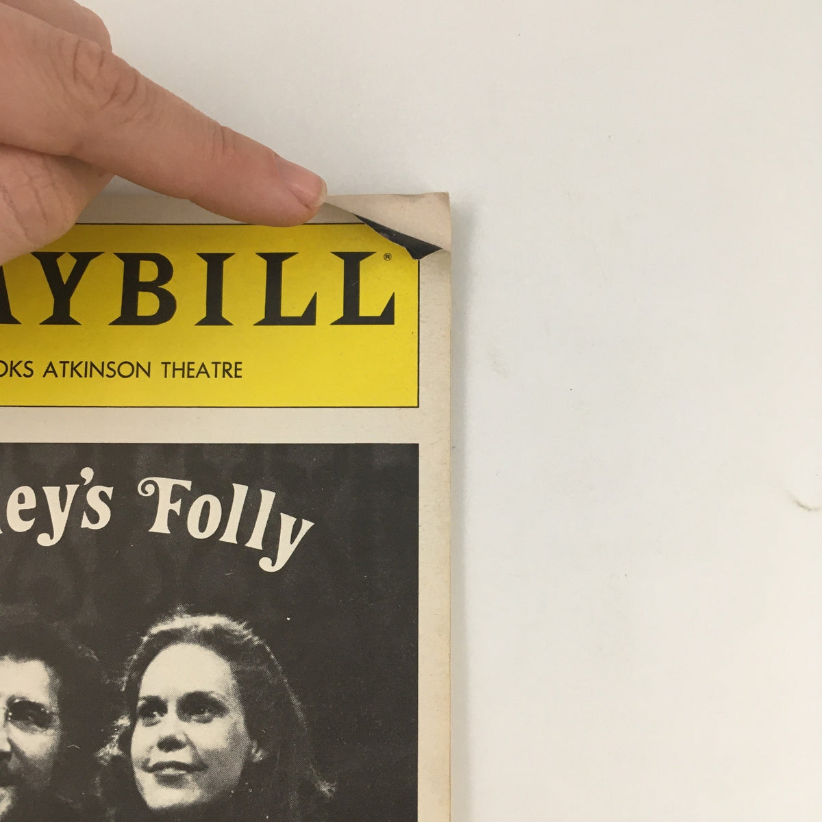 Cover page of the 1980 Playbill for Talley's Folly at the Brooks Atkinson Theatre, featuring a vintage design indicative of the era and reflecting the essence of the production.
