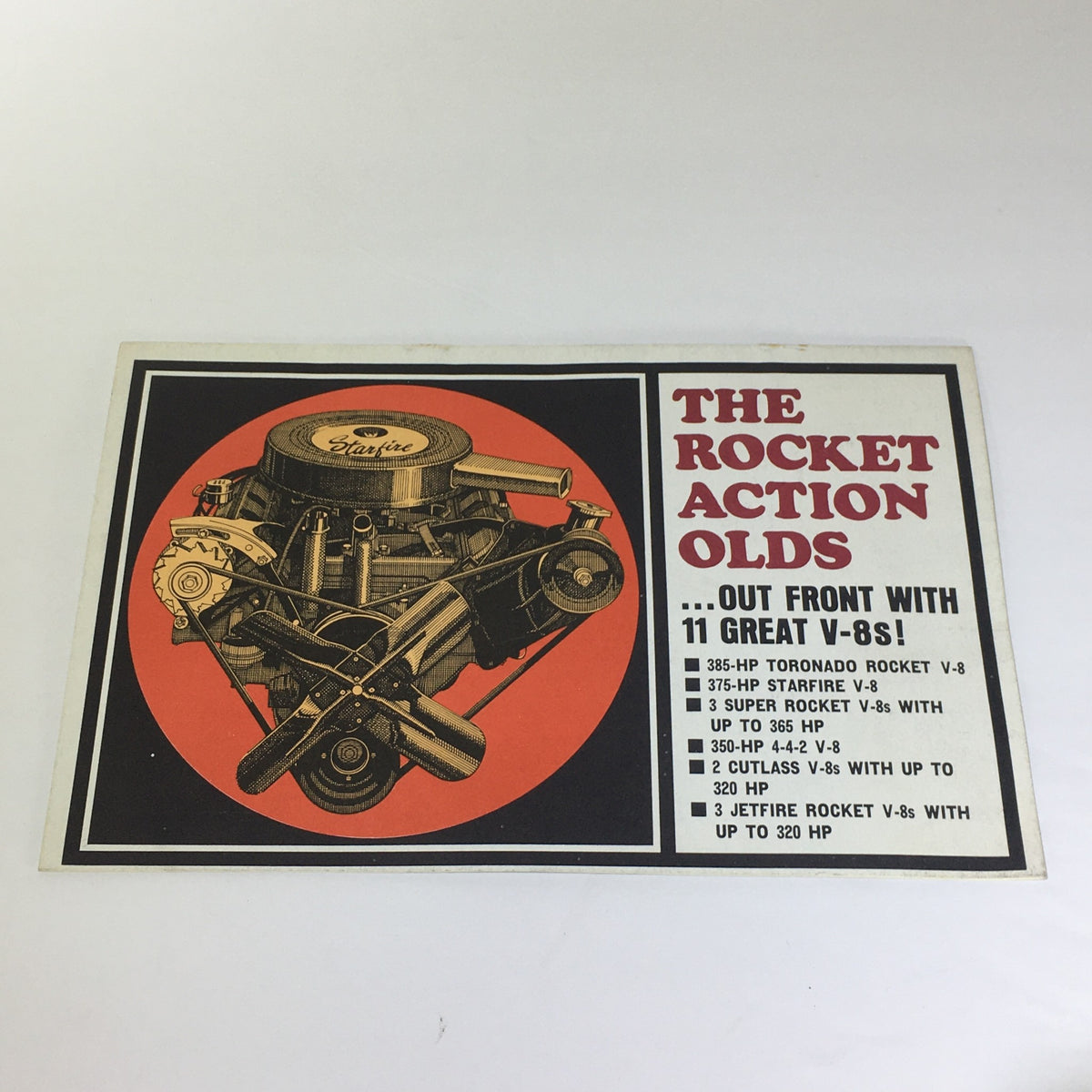 Vintage The Rocket Action Olds 11 Great V-8's 385,375,350,320 HP Engine Catalog