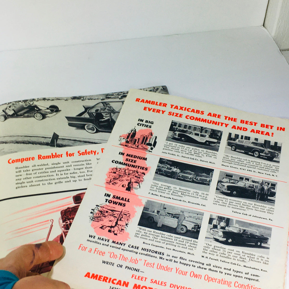 Vintage Rambler Taxicabs All-Coil Heavy Duty Seat Springs Economy 6 Car Catalog