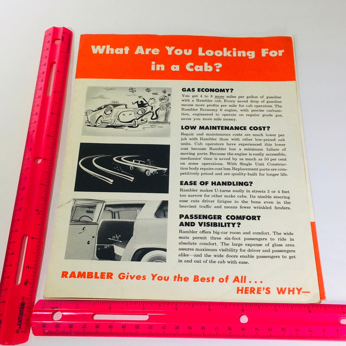 Vintage Rambler Taxicabs All-Coil Heavy Duty Seat Springs Economy 6 Car Catalog