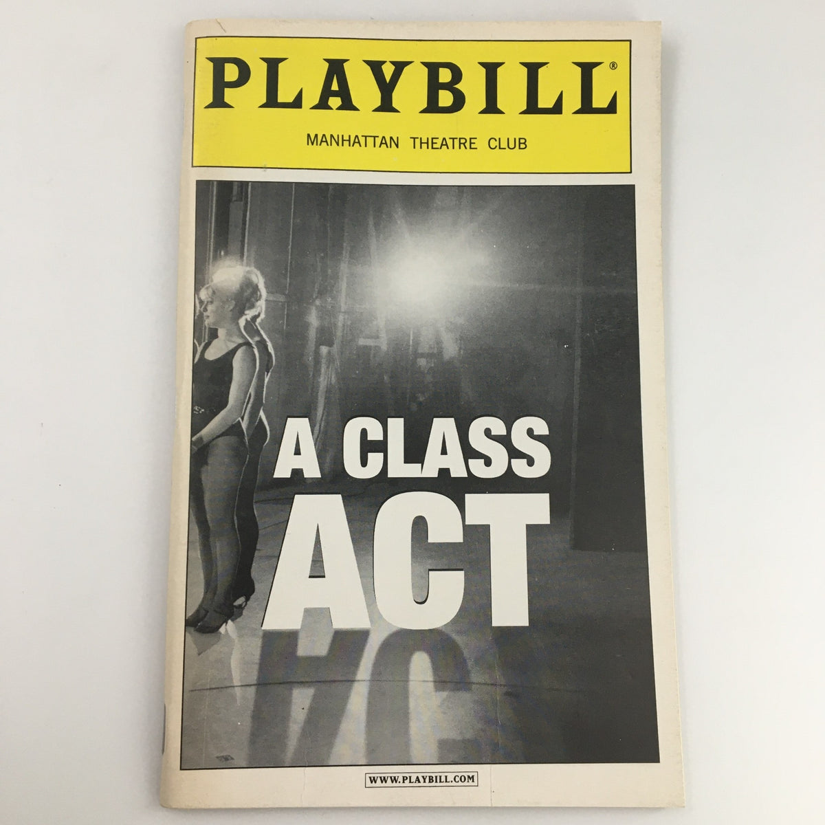 2000 Playbill 'A Class Act' from the Manhattan Theatre Club featuring a dramatic cover with the title prominently displayed.