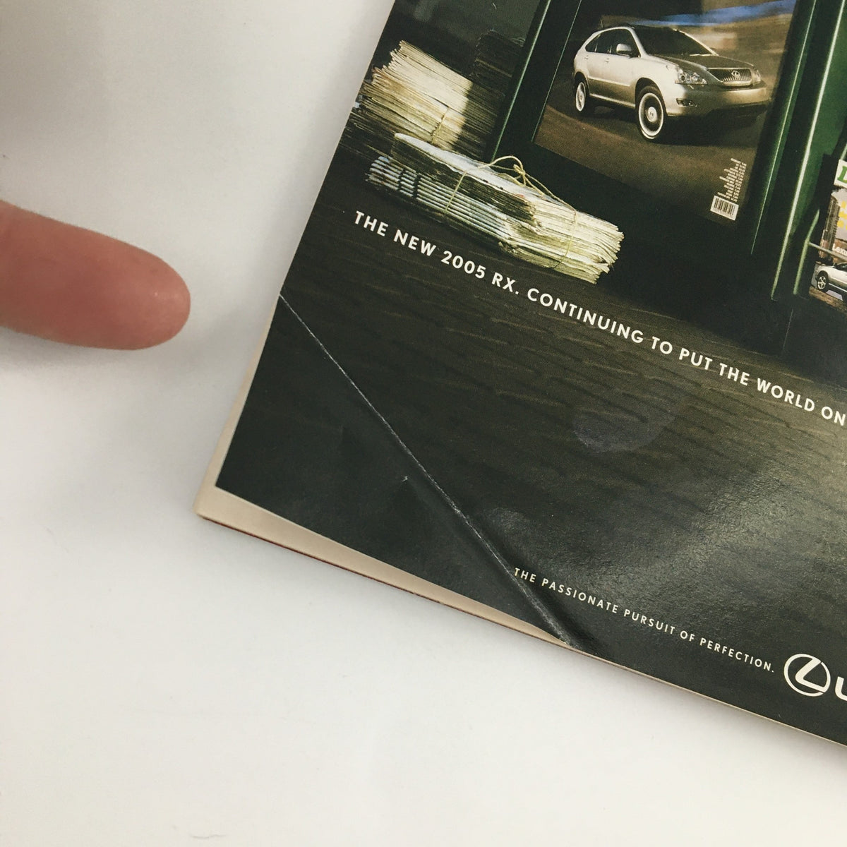 Back cover of the 2004 Playbill for 'August Wilson's Gem of the Ocean' at Walter Kerr Theatre, featuring an advertisement for the new 2005 Lexus RX.
