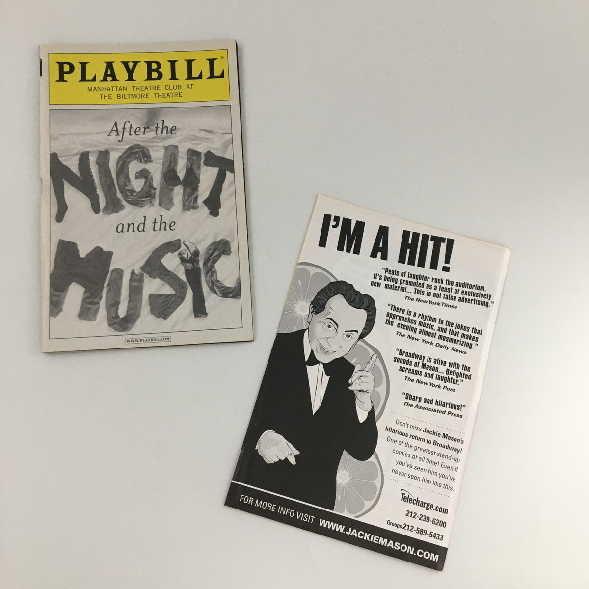 2005 Playbill 'After The Night and the Music' showcasing cast details and promotional material.