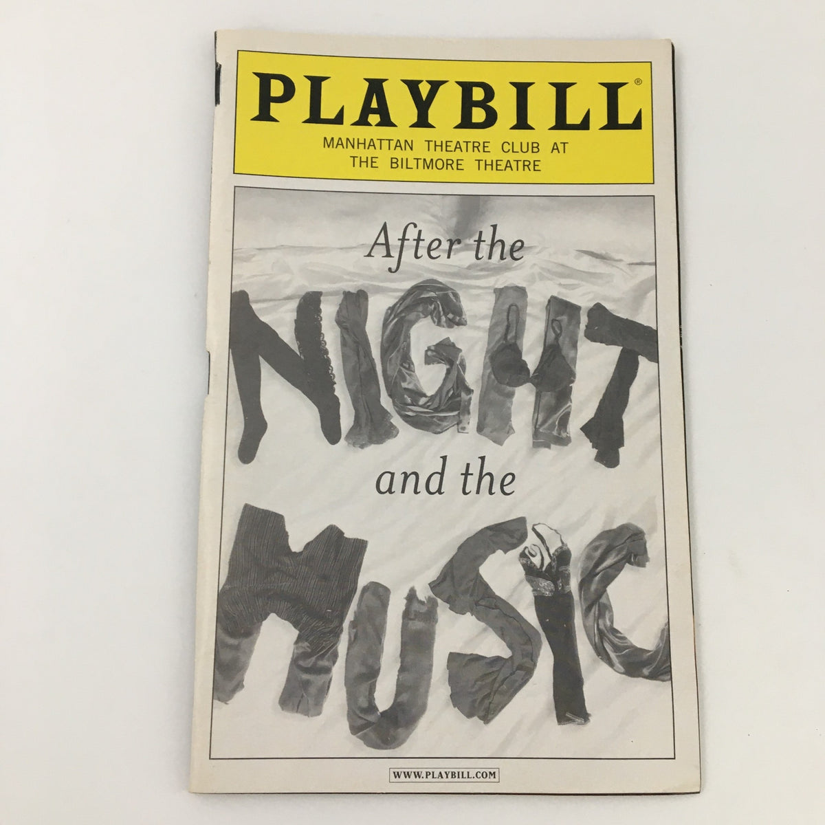 2005 Playbill from the Biltmore Theatre featuring 'After The Night and the Music' with cover artwork.