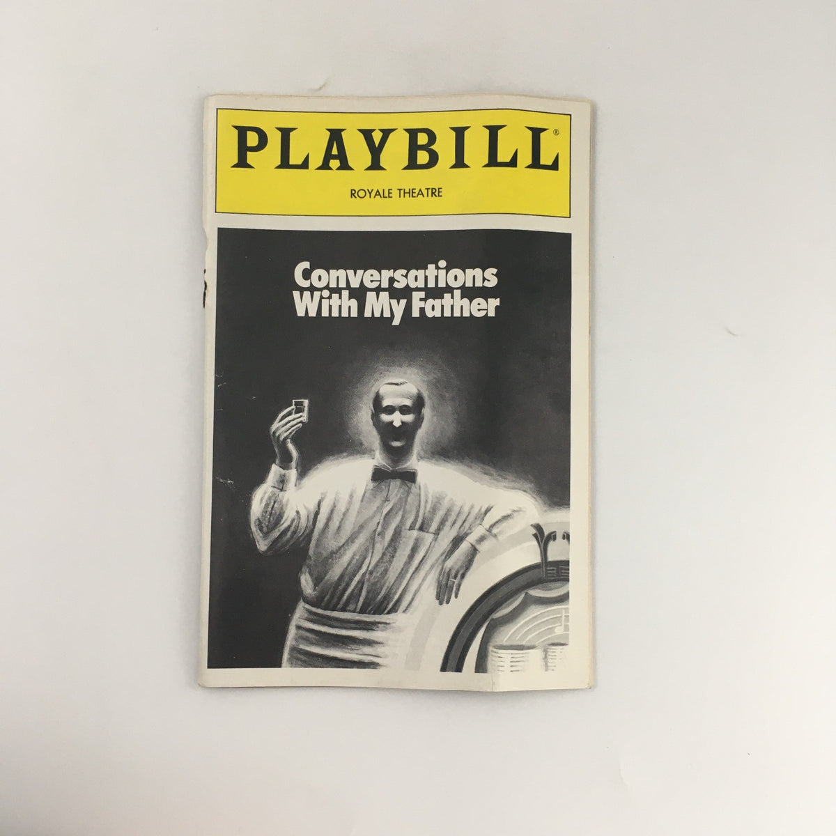 1992 Playbill for 'Conversations with My Father' at Royale Theatre featuring a dramatic cover design and iconic yellow branding.