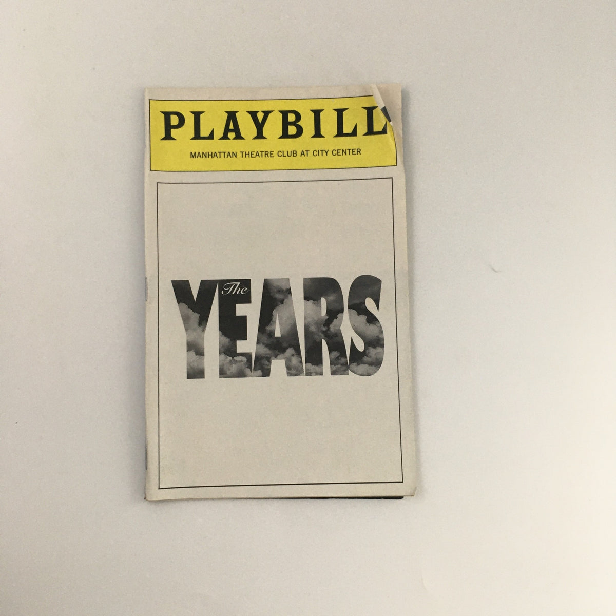 1993 Playbill from the Manhattan Theatre Club for 'The Years' featuring the title graphic prominently displayed.