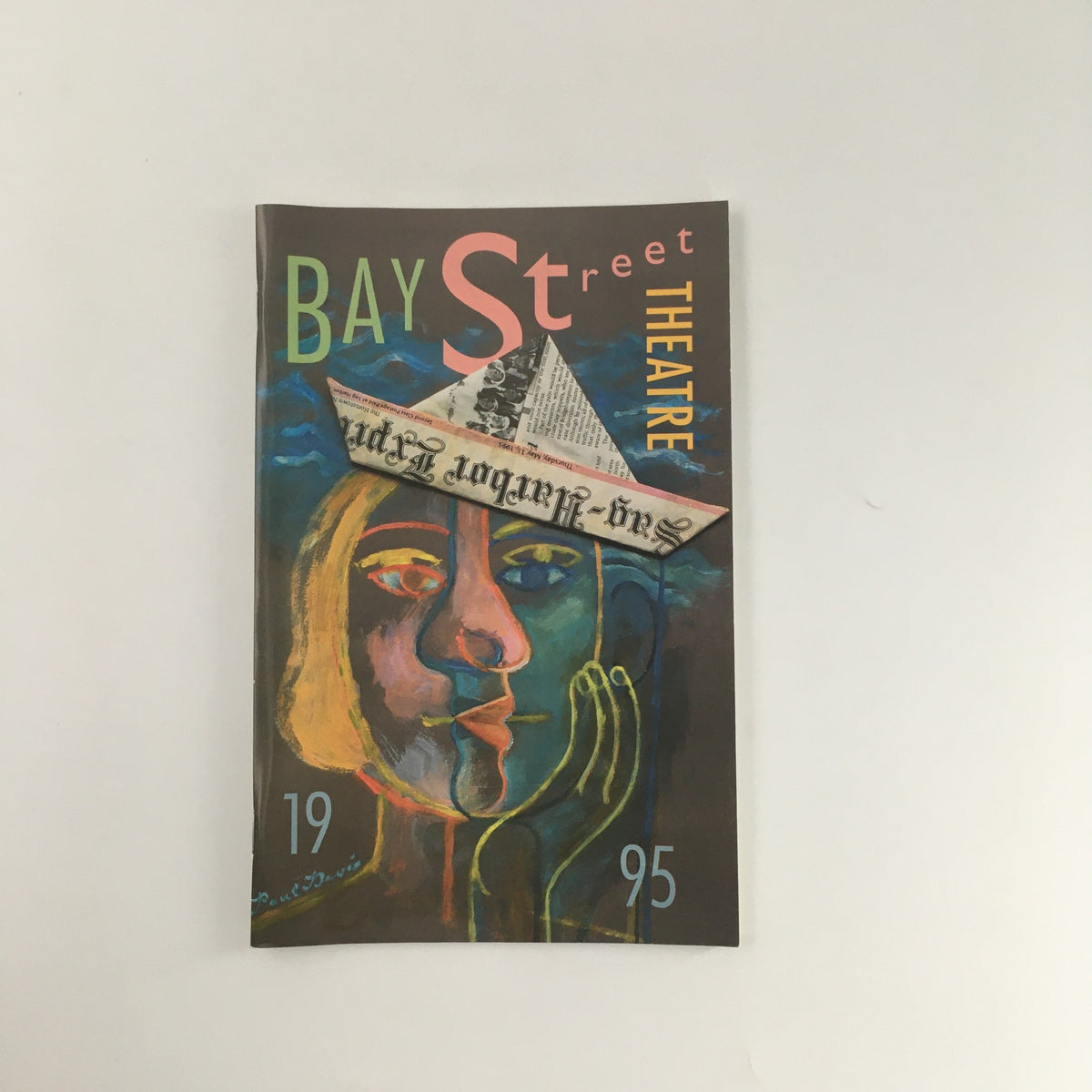 1995 Bay Street Theatre 'By The Beautiful Sea' promotional magazine cover featuring an artistic design with vibrant colors and abstract imagery.