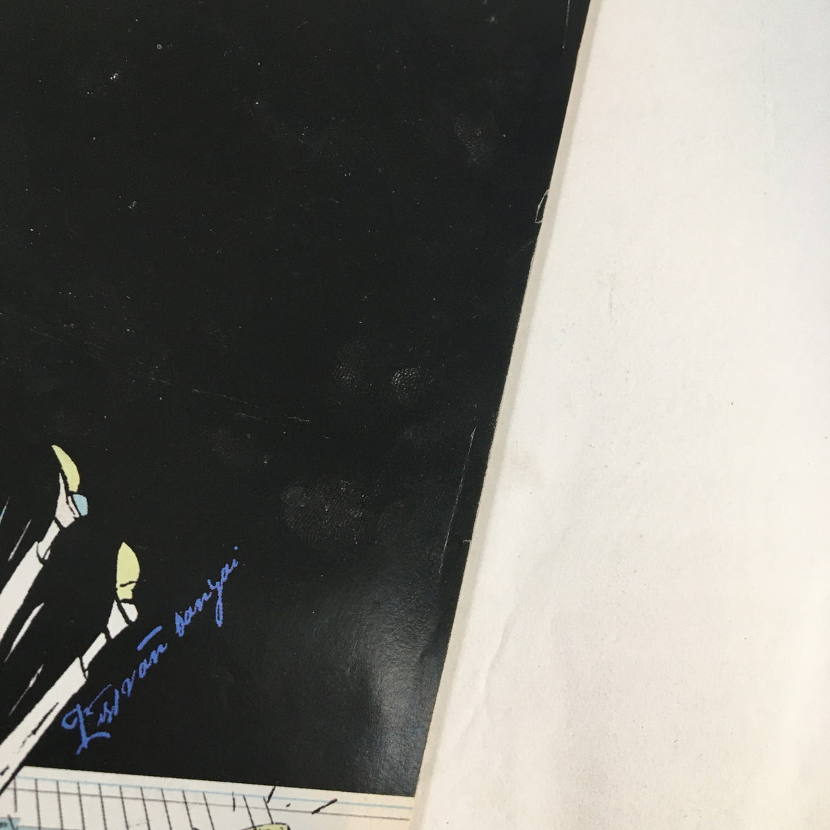 Close-up of the illustrated cover of The New Yorker Full Magazine April 20 1998 by Istvan Banyai, highlighting the signature and details of the artwork.