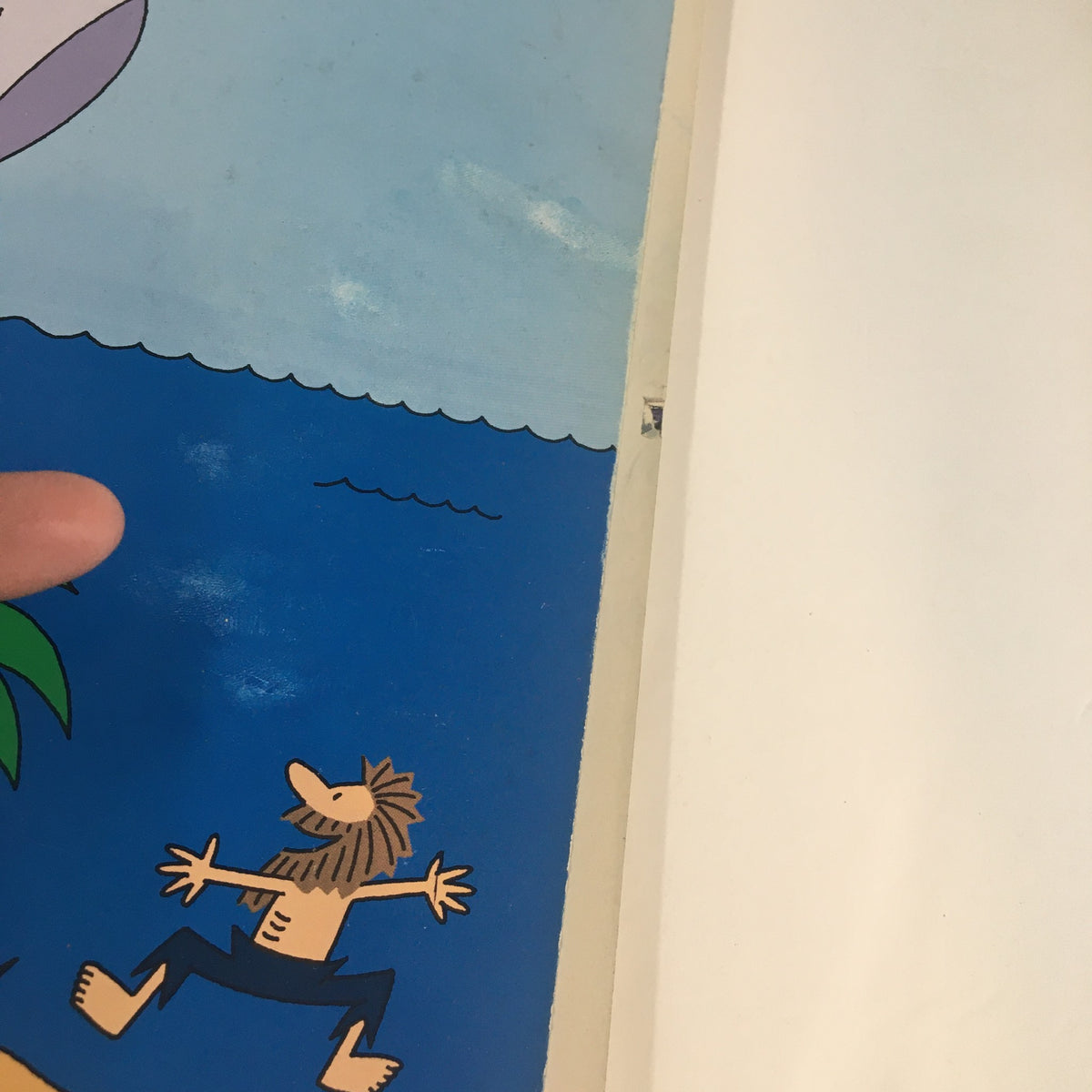Detailed view of the cover of The New Yorker Full Magazine December 7, 1998, showing a part of Charles Barsotti's cartoon artwork with a sunbather near palm trees.