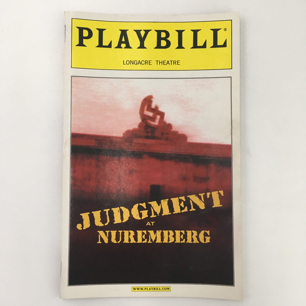 2001 Playbill - National Actors Theatre 'Judgement at Nuremberg', featuring an artistic cover image.