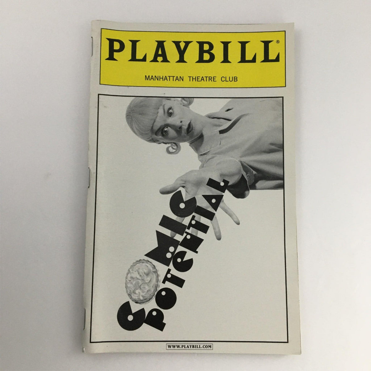 2000 Playbill for Comic Potential by Manhattan Theater Club featuring a prominent character image and the title in bold lettering.