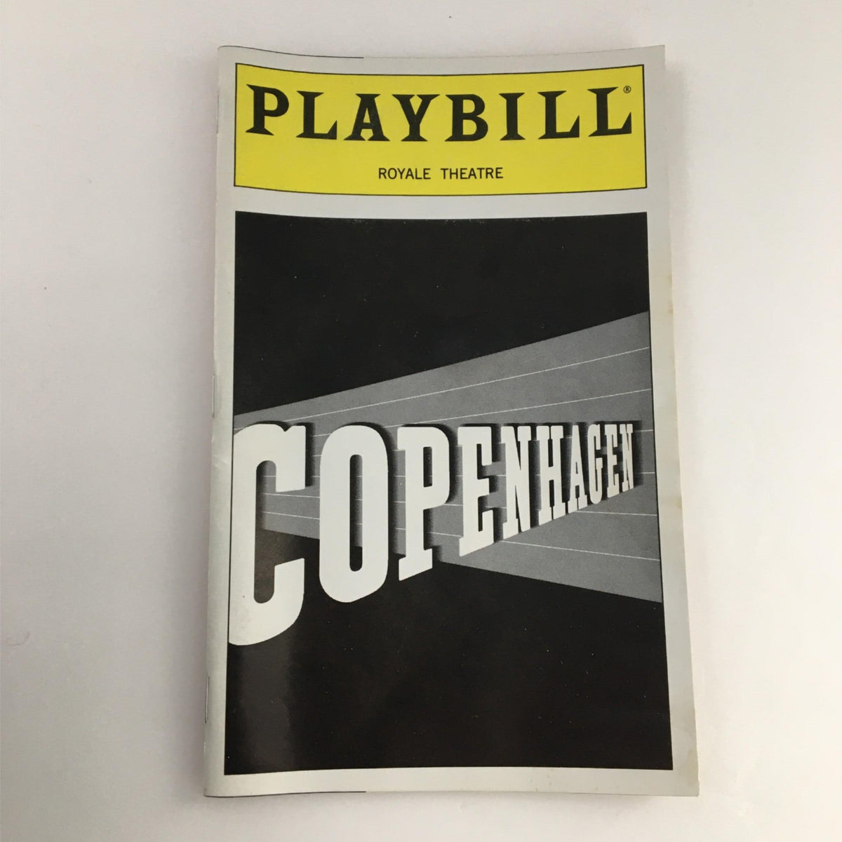2000 Playbill Copenhagen featuring the title and design from Royale Theatre highlighting the play directed by Michael Blakemore.